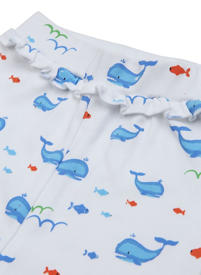 BONTOTS Infant Girls Whale of a Time Printed Organic Cotton Pyjama - Image 5